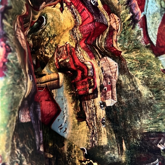 recycled, reversible, lined feed sack farm tote bag. Unique Christmas gift. - Picture 3 of 3